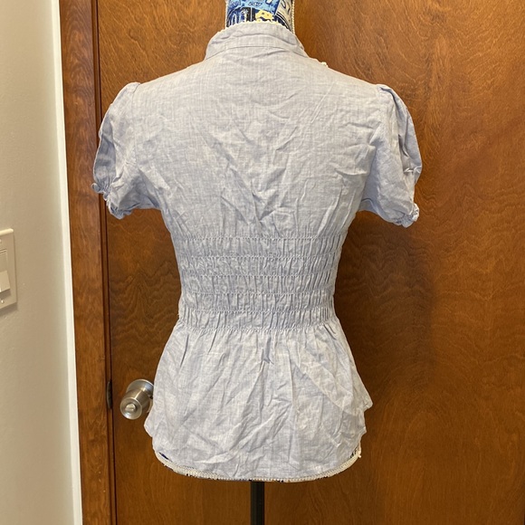 MinkPink ruffled shirt size small , - Picture 5 of 6